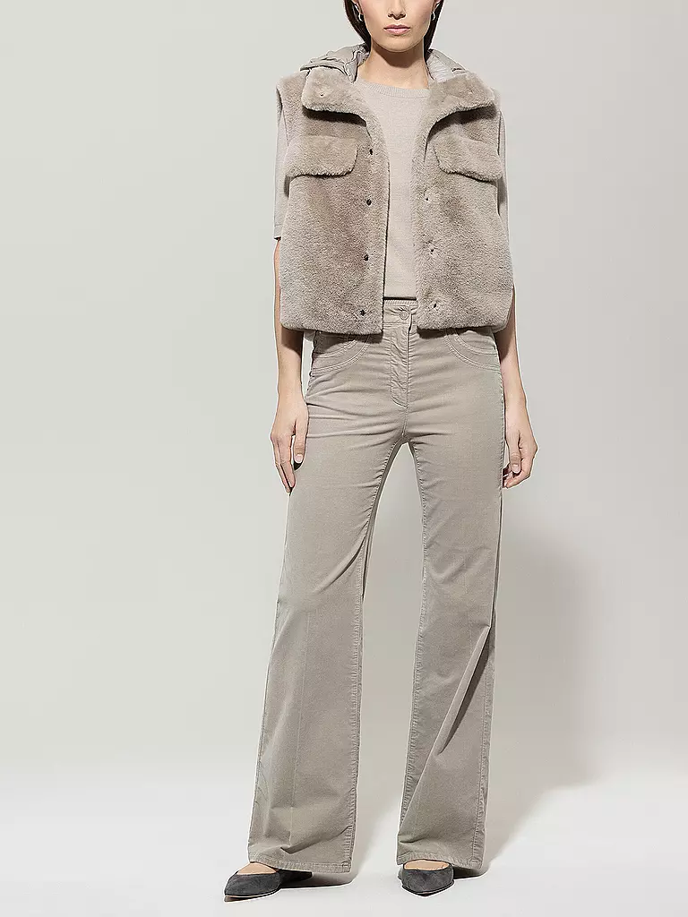 LUISA CERANO | Chaleco con aspecto de piel | Beige