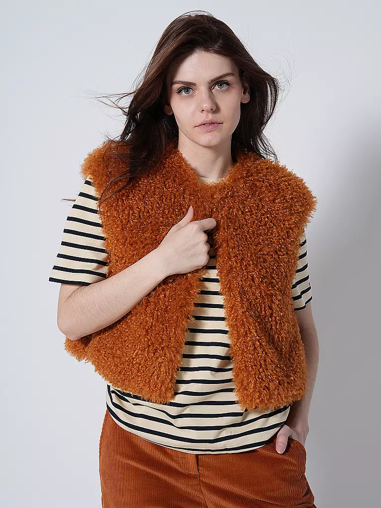 LUISA CERANO | Chaleco con aspecto de piel |