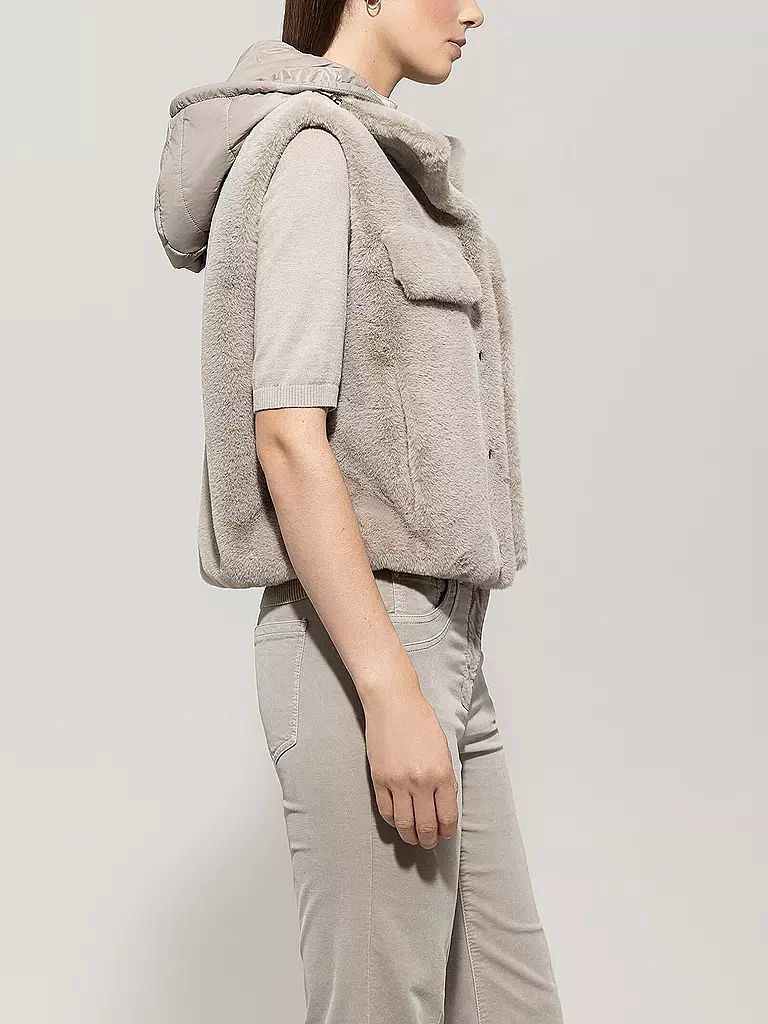 LUISA CERANO | Chaleco con aspecto de piel | Beige