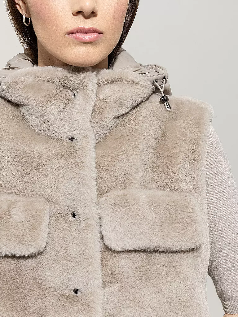 LUISA CERANO | Chaleco con aspecto de piel | Beige
