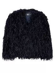 LUISA CERANO | Chaqueta corta con aspecto de piel | Azul oscuro
