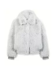 LUISA CERANO | Chaqueta de aspecto de piel | Gris claro
