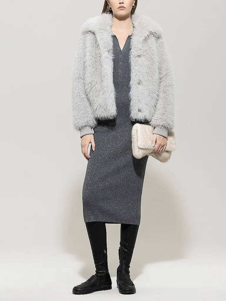 LUISA CERANO | Chaqueta de aspecto de piel | Gris claro