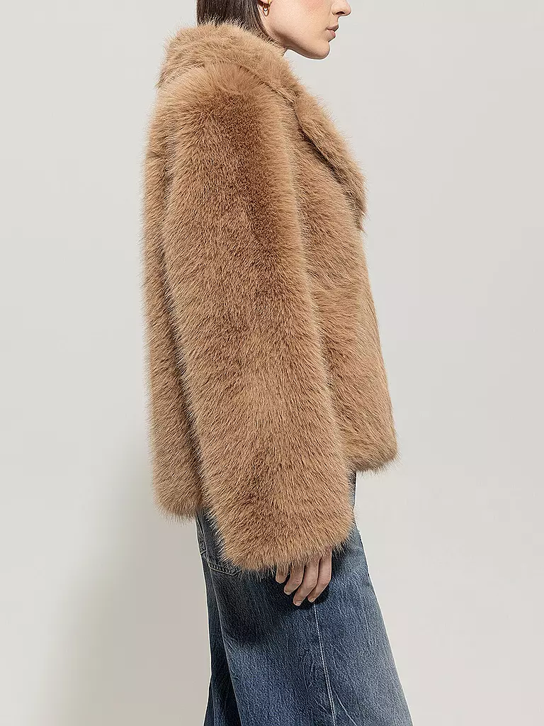 LUISA CERANO | Chaqueta de aspecto de piel | Marrón claro
