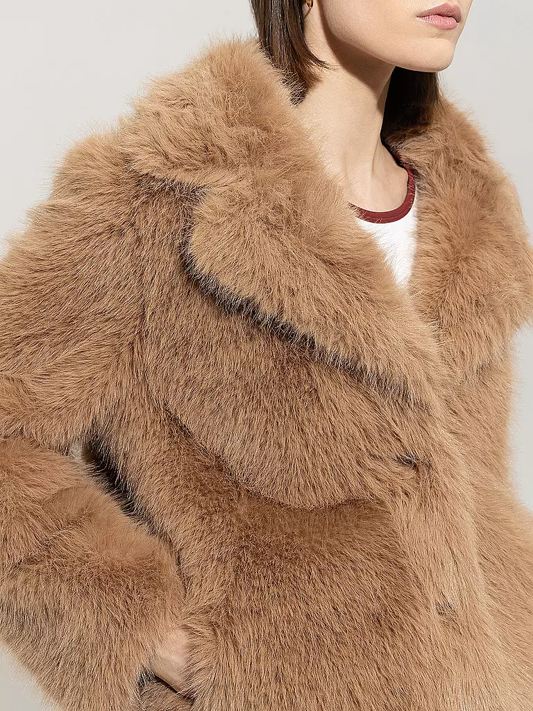 LUISA CERANO | Chaqueta de aspecto de piel | Marrón claro