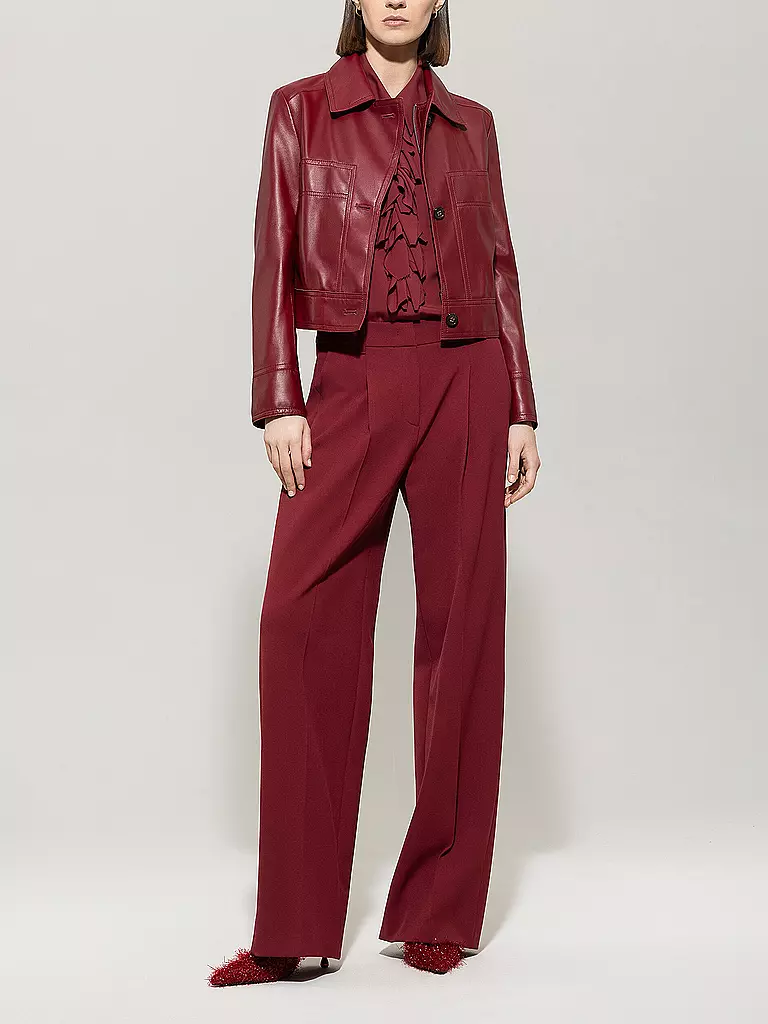 LUISA CERANO | Chaqueta de cuero | Rojo