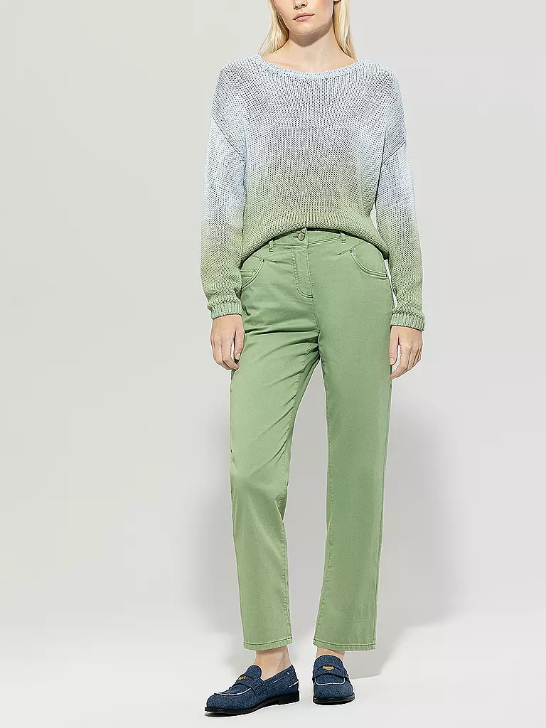 LUISA CERANO | Jeans corte recto 7/8 | Verde