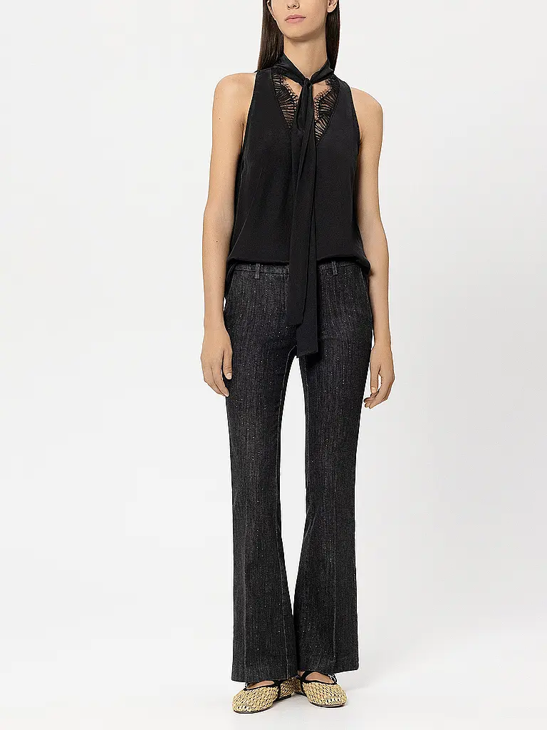 LUISA CERANO | Jeans Flared Fit | Negro