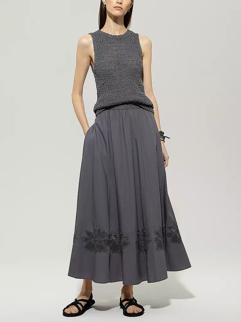 LUISA CERANO | Midi falda | Gris