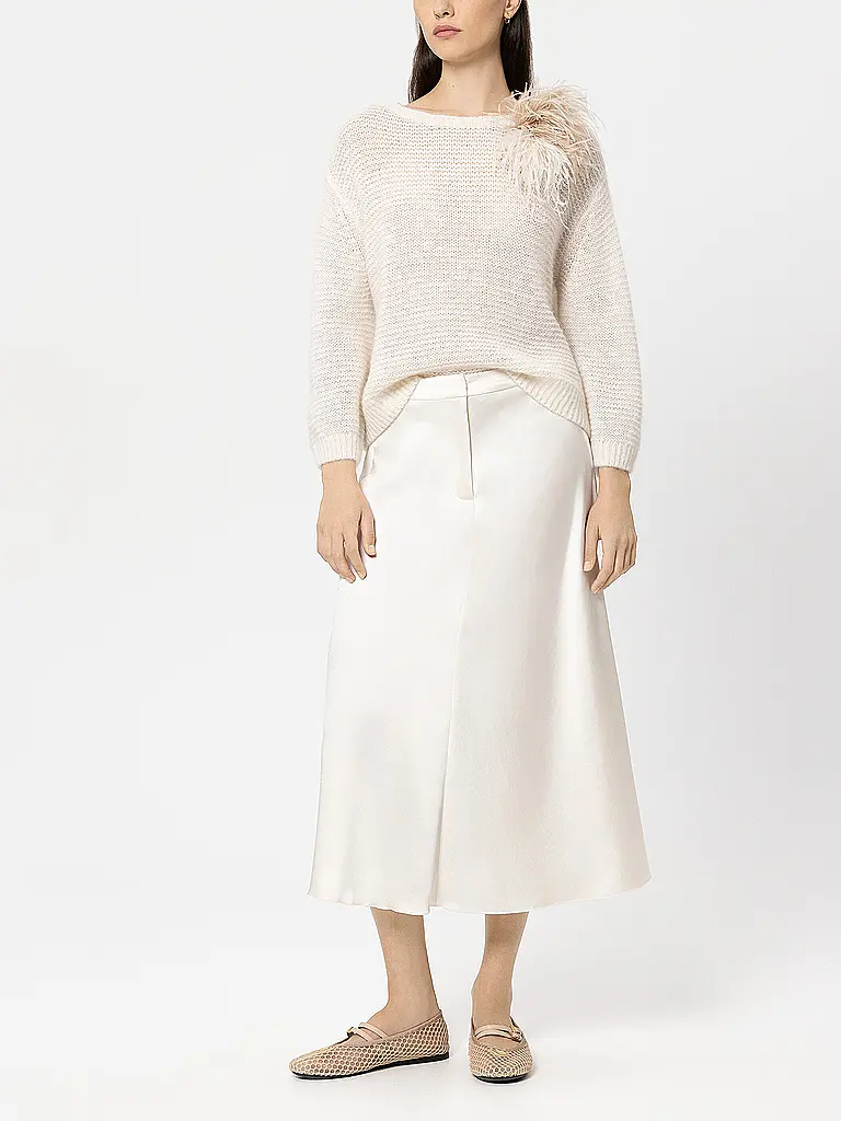 LUISA CERANO | Nombre del producto: Falda midi | Crema