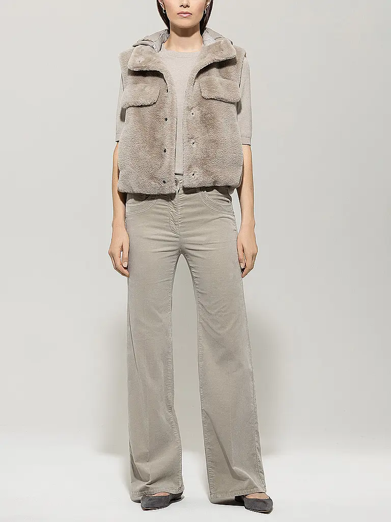 LUISA CERANO | Pantalón de corte acampanado | beige