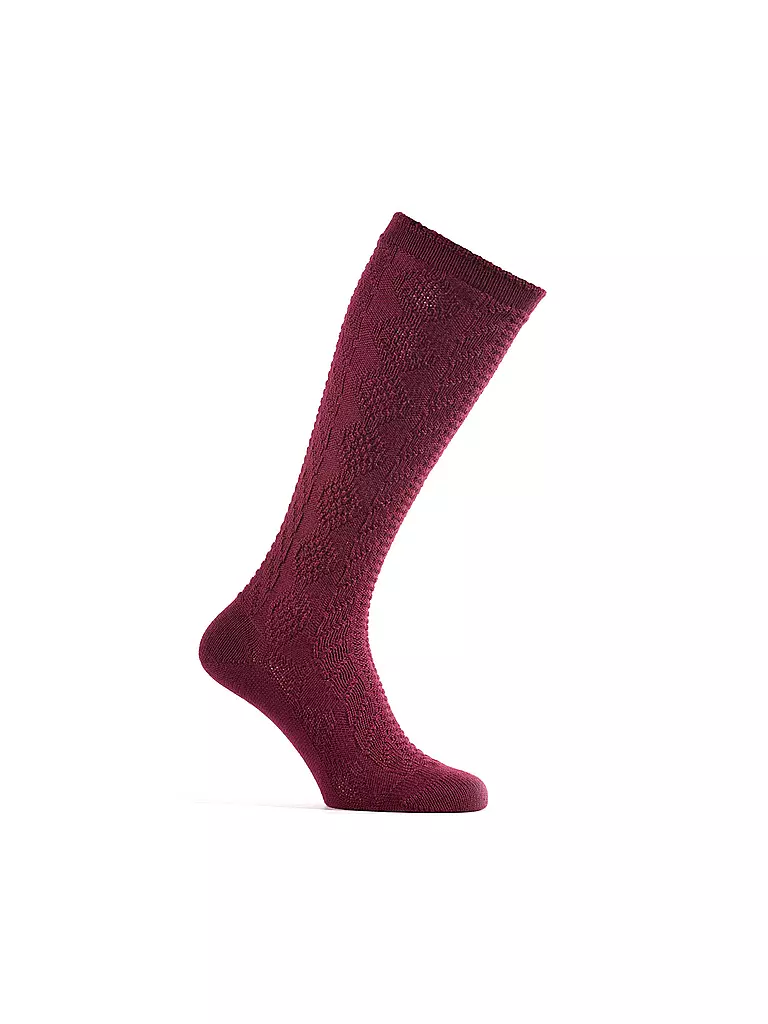 LUISE STEINER | Calcetines hasta la rodilla burdeos | Rojo