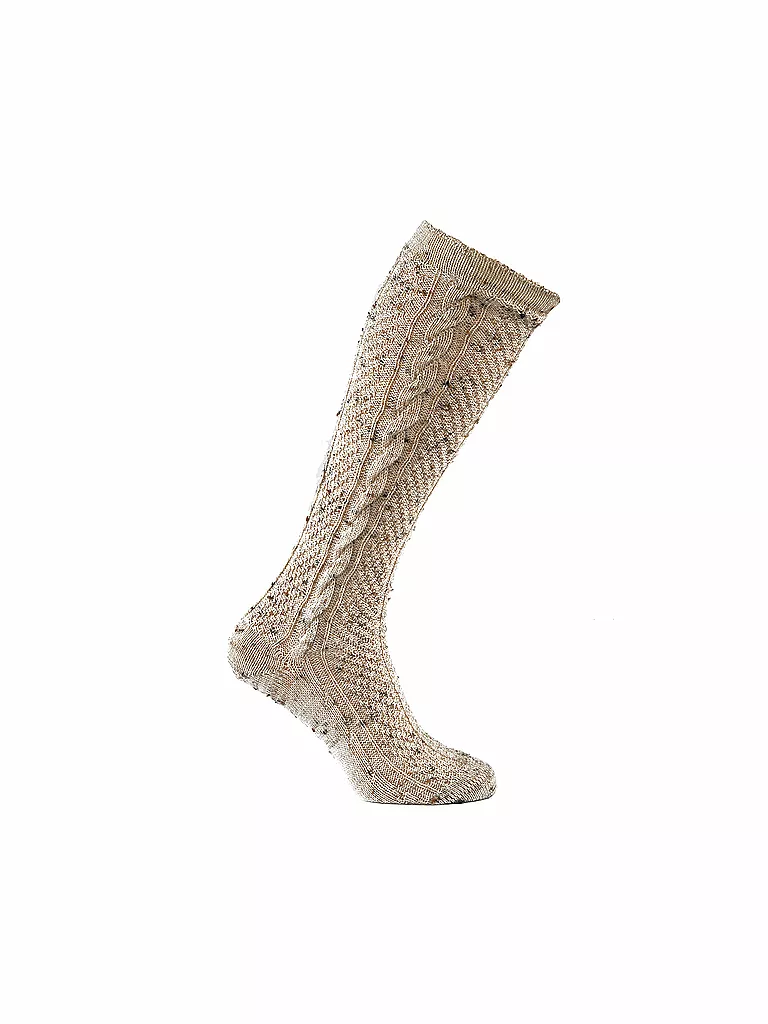 LUISE STEINER | Calcetines hasta la rodilla de color beige claro jaspeado | Beige