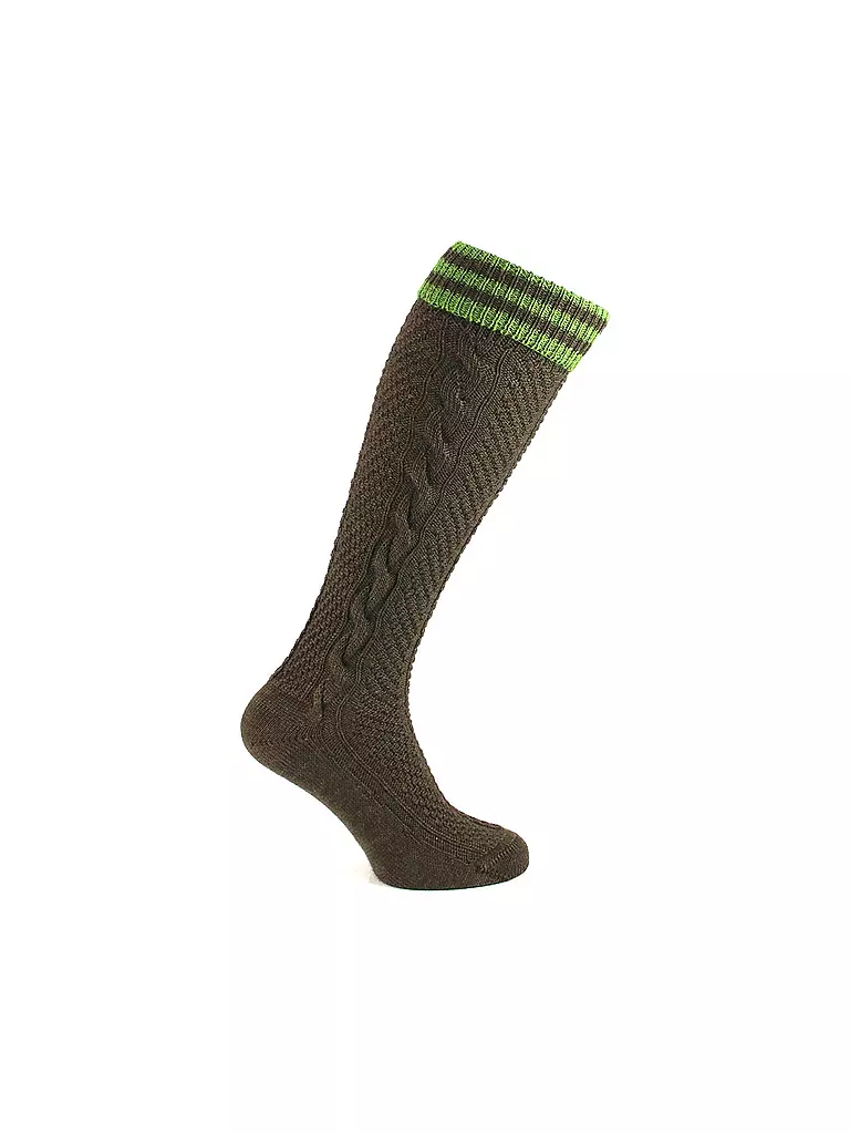 LUISE STEINER | Calcetines tradicionales tabaco guisante | Verde oscuro