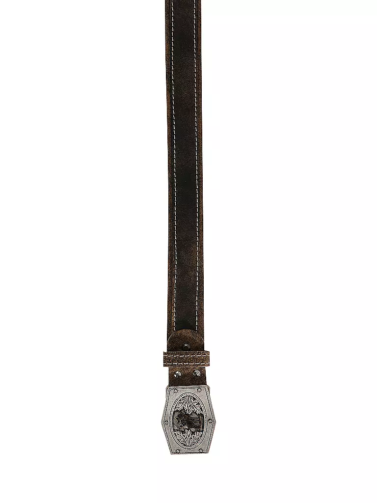 LUISE STEINER | Cinturón de cuero tradicional GOSAU | Marrón