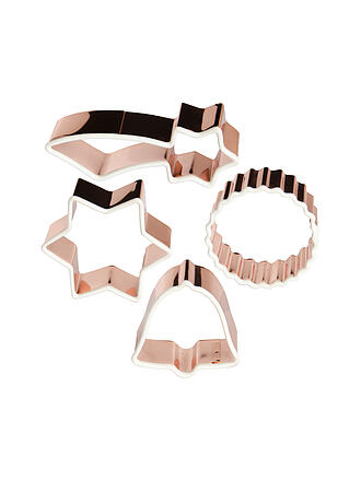 LURCH | Cortadores de galletas 4 piezas SKY MINI Cobre/Silicona