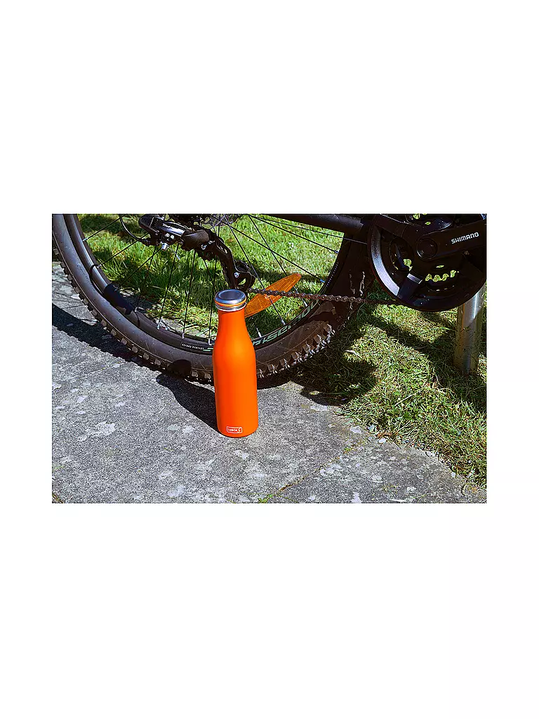 LURCH | Botella isotérmica - Termo de acero inoxidable 0,5 l Naranja | 