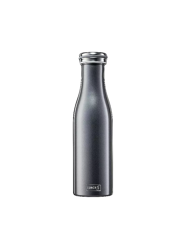 LURCH | Botella termo - Termo de acero inoxidable 0,5 l Antracita Metálico | Gris