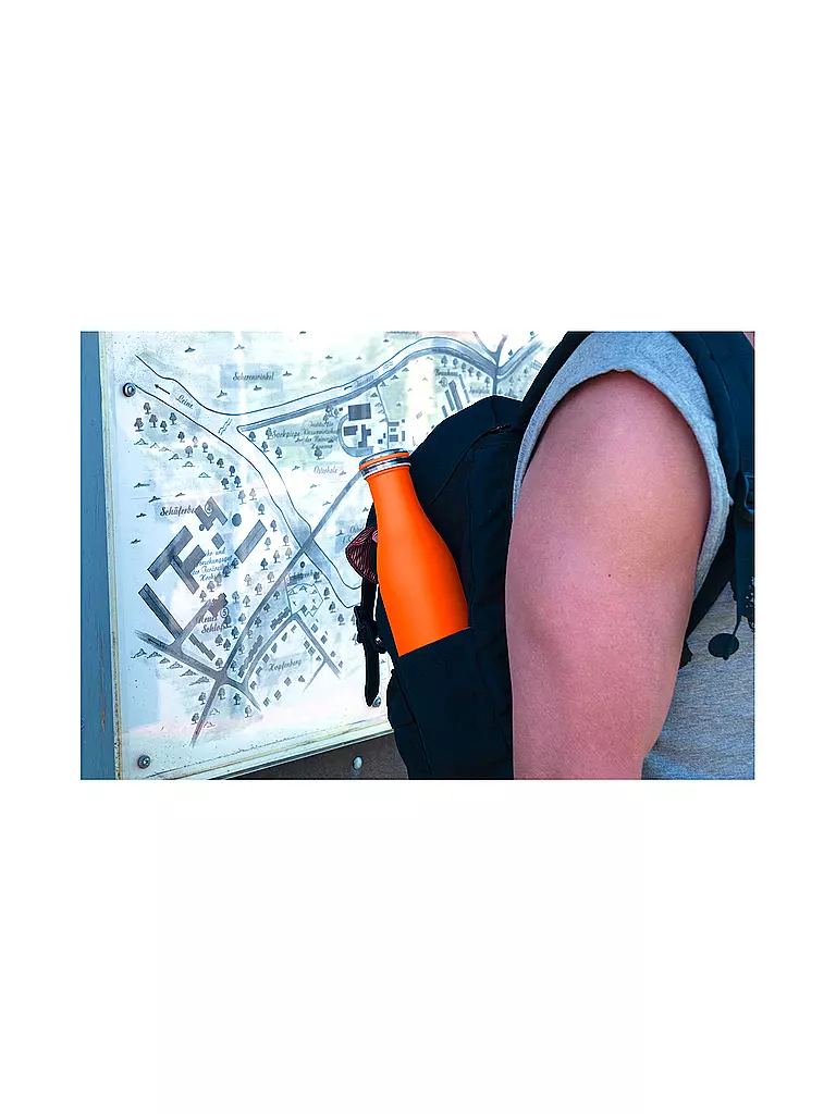 LURCH | Botella termo - Termo de acero inoxidable 0,75 l naranja | Naranja