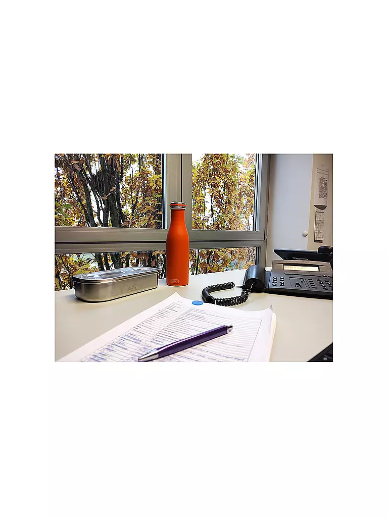 LURCH | Botella termo - Termo de acero inoxidable 0,75 l naranja | Naranja