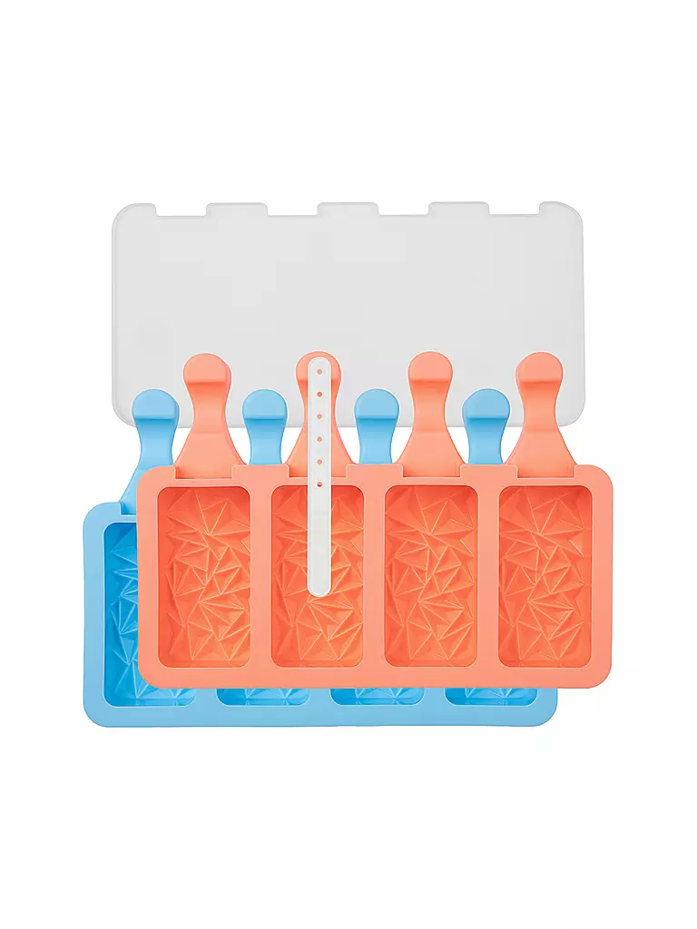 LURCH | Juego de 2 moldes para helado POPSICLE ICEFORM TRIANGLE Aquamarine Peach | Multicolor