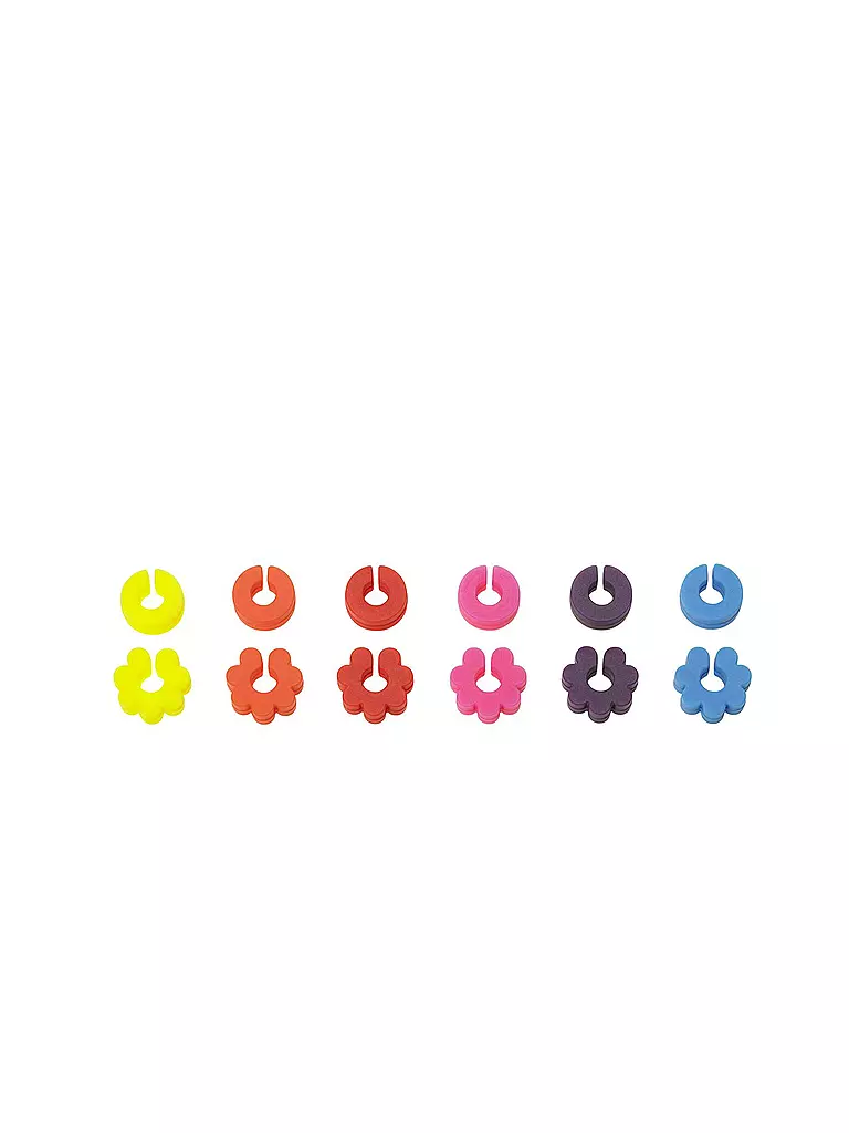 LURCH | Marcadores de copa de silicona FancyRings, juego de 12 | Multicolor