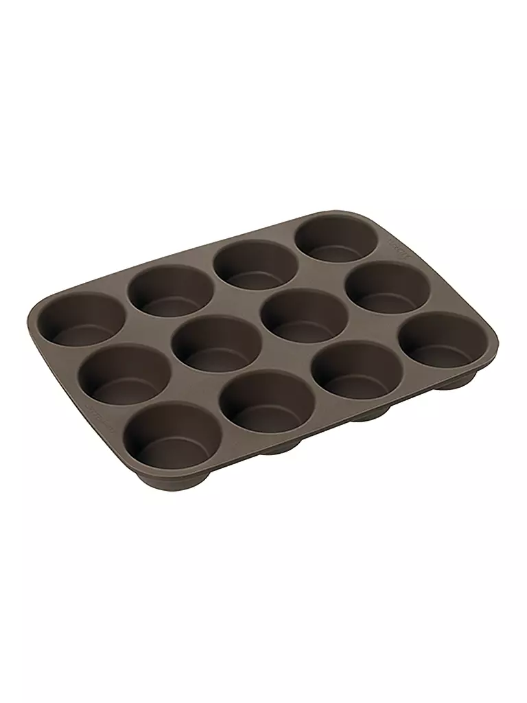 LURCH | Molde flexible para muffins de 12 cavidades | Marrón