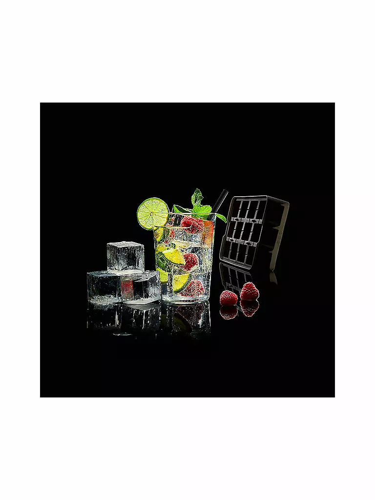LURCH | Molde para cubitos de hielo ICE FORMER, cubos de 4x4 cm | Negro
