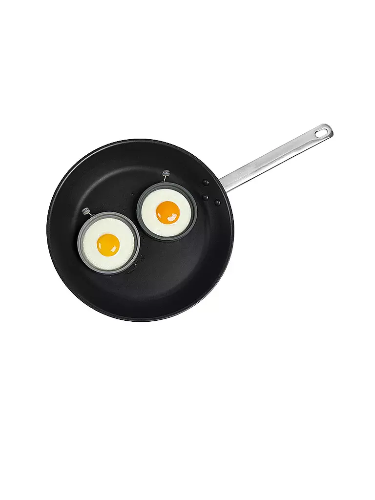 LURCH | Molde para huevos redondo, juego de 2, silicona gris claro/gris hierro | Gris