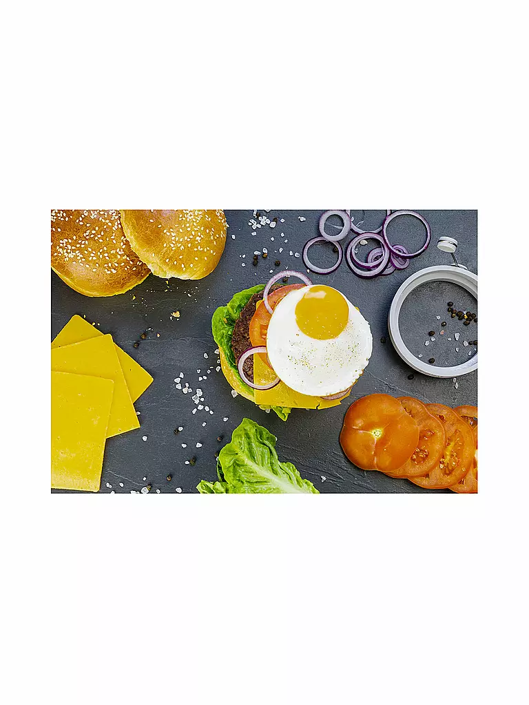 LURCH | Molde para huevos redondo, juego de 2, silicona gris claro/gris hierro |