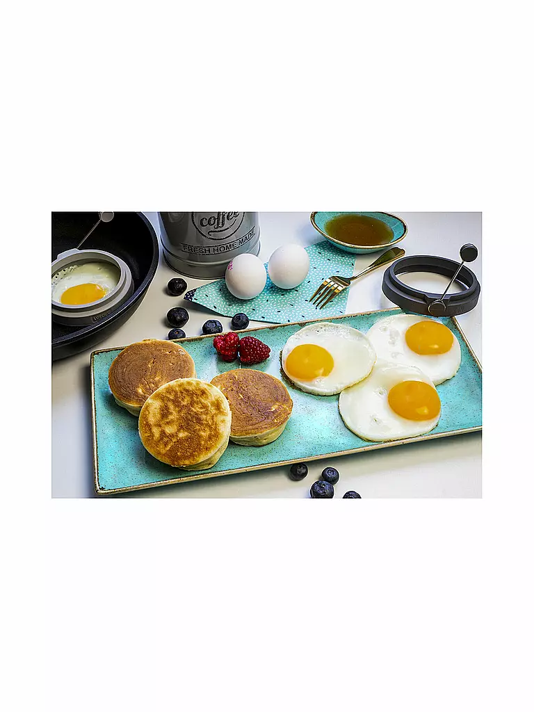 LURCH | Molde para huevos redondo, juego de 2, silicona gris claro/gris hierro |