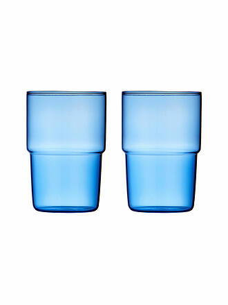 LYNGBY GLAS | Vaso de agua juego de 2 TORINO 40 cl Azul