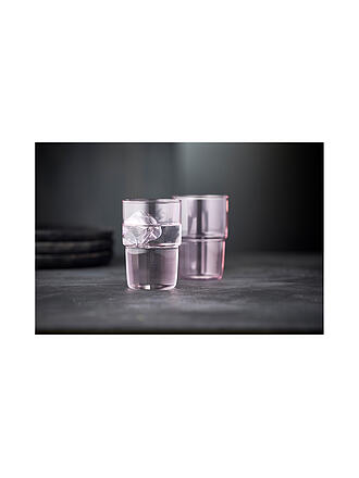 LYNGBY GLAS | Juego de 2 vasos TORINO de 40 cl, rosa