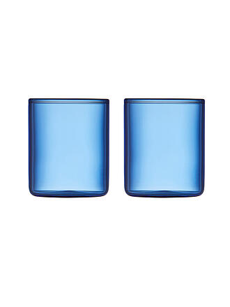 LYNGBY GLAS | Juego de 2 vasos de chupito TORINO 6cl Azul