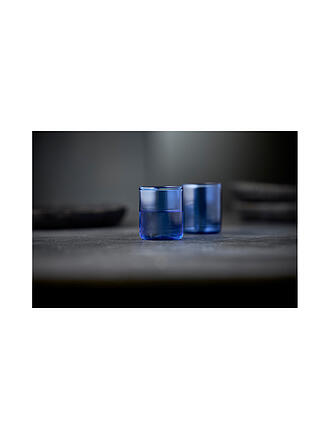 LYNGBY GLAS | Juego de 2 vasos de chupito TORINO 6cl Azul