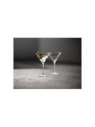 LYNGBY GLAS | Nombre del producto: Juego de copas de Martini 4 piezas con borde dorado PALERMO 25cl