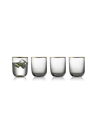 LYNGBY GLAS | Nombre del producto: Juego de vasos de 4 piezas con borde dorado PALERMO 35cl