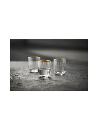 LYNGBY GLAS | Nombre del producto: Juego de vasos de 4 piezas con borde dorado PALERMO 35cl