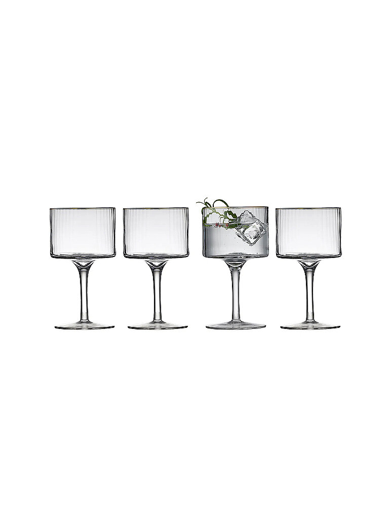 Nombre del producto: Juego de 4 vasos de Gin & Tonic con borde dorado PALERMO 45cl transparente