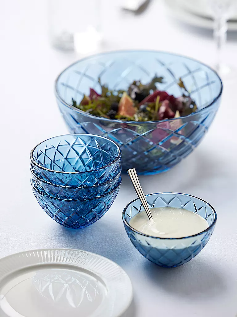 LYNGBY GLAS | Cuenco 4 piezas 12cm SORRENTO Azul | Azul