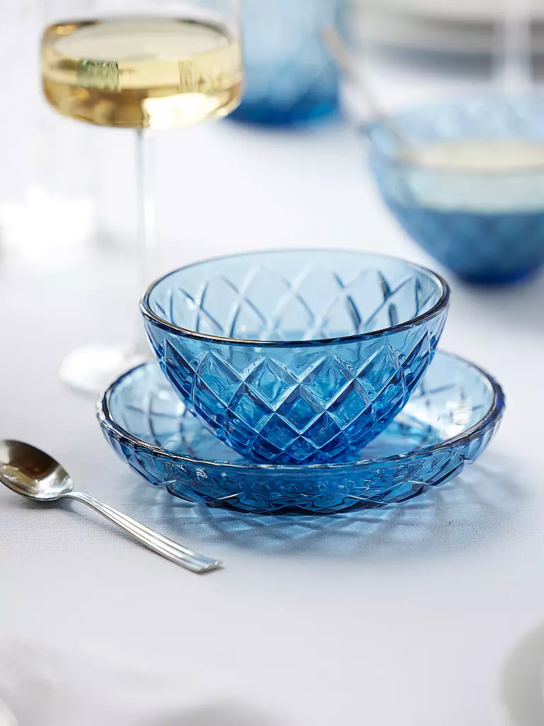 LYNGBY GLAS | Cuenco 4 piezas 12cm SORRENTO Azul | 