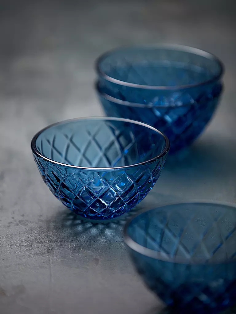 LYNGBY GLAS | Cuenco 4 piezas 12cm SORRENTO Azul | 