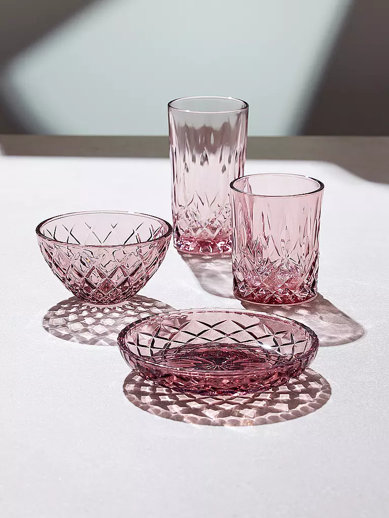 LYNGBY GLAS | Cuenco 4 piezas 12cm SORRENTO Rosa | Rosa