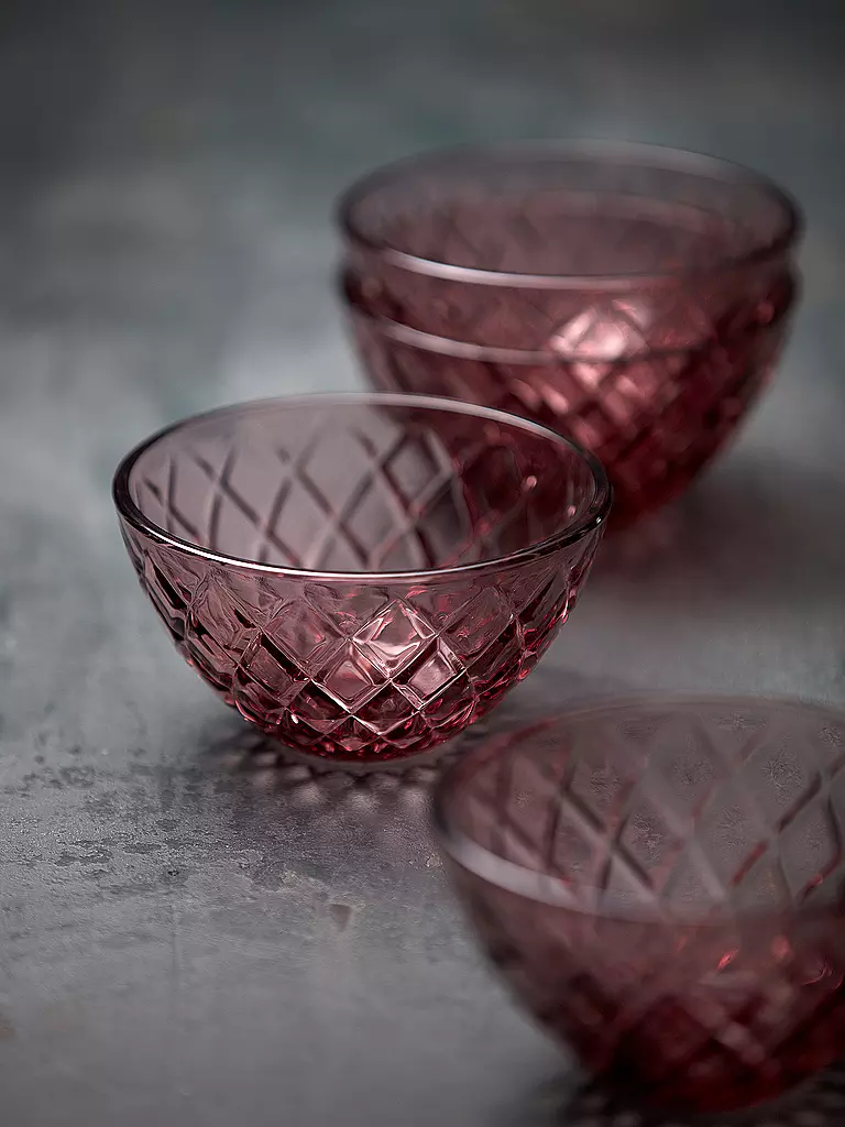 LYNGBY GLAS | Cuenco 4 piezas 12cm SORRENTO Rosa | 