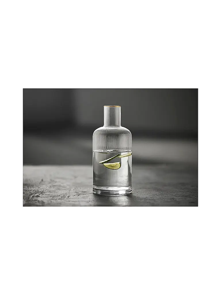LYNGBY GLAS | Jarra con borde dorado 1,5l PALERMO | Transparente