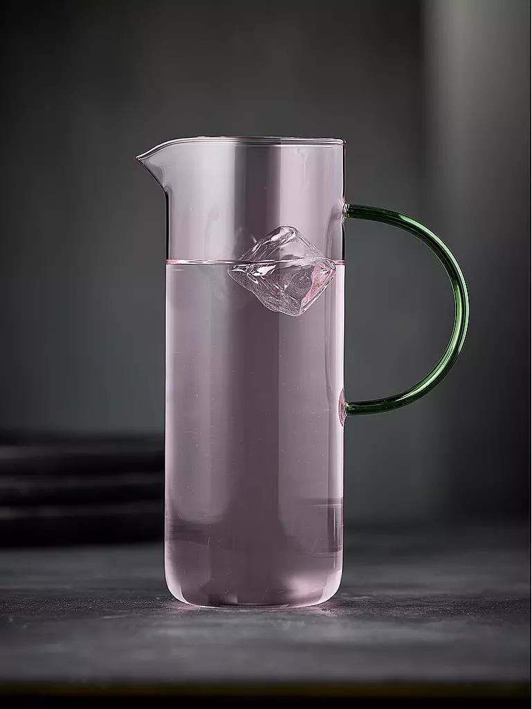 LYNGBY GLAS | Jarra de cristal TORINO 1,1l Rosa/Azul | Rosa