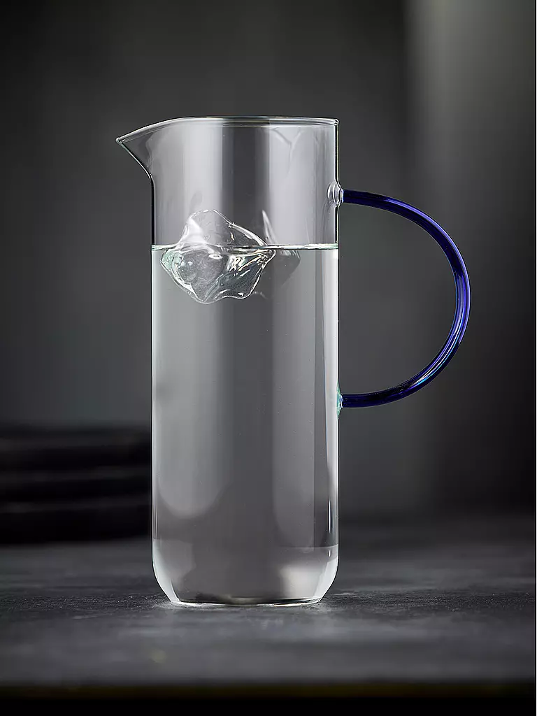 LYNGBY GLAS | Jarra de cristal TORINO 1,1l Transparente/ Azul | Transparente
