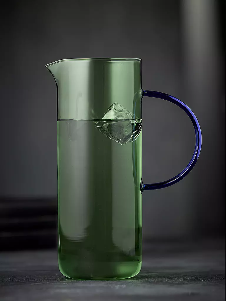 LYNGBY GLAS | Jarra de cristal TORINO 1,1l Verde/Azul | Verde claro