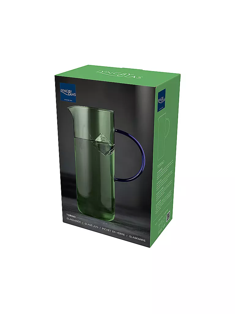 LYNGBY GLAS | Jarra de cristal TORINO 1,1l Verde/Azul | 