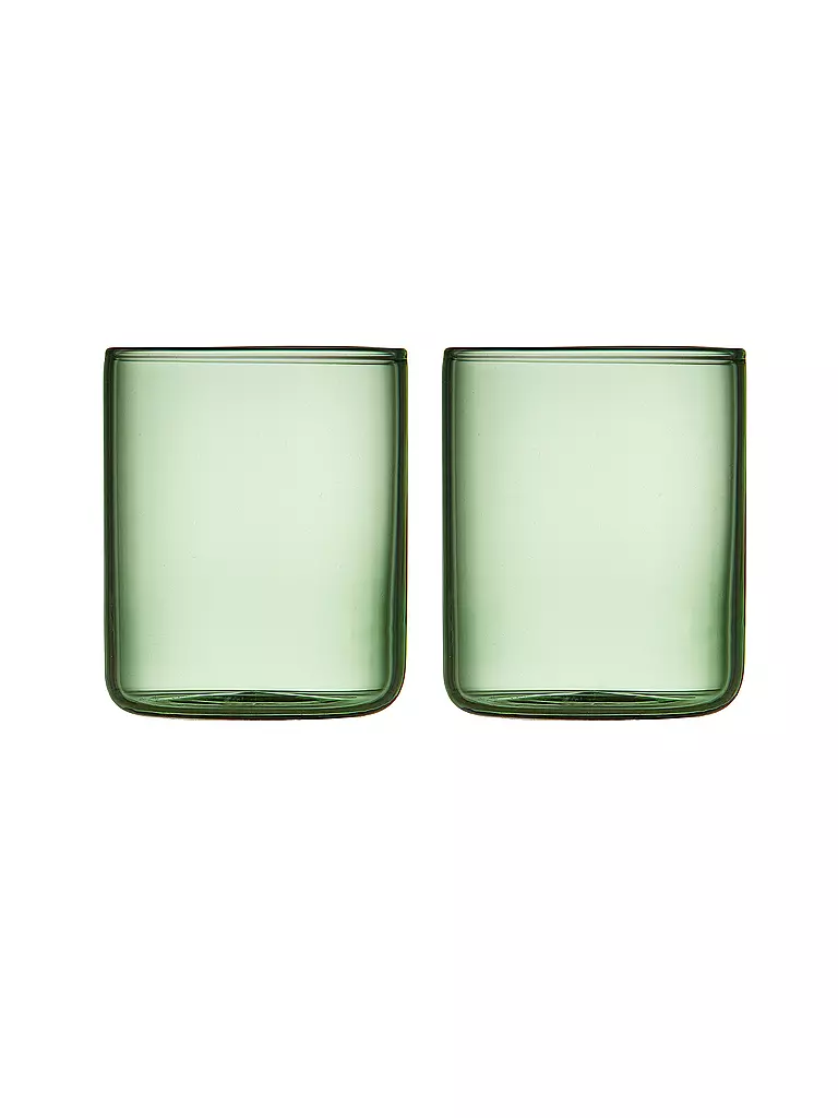 LYNGBY GLAS | Juego de 2 vasos de chupito TORINO 6cl Verde | Verde claro